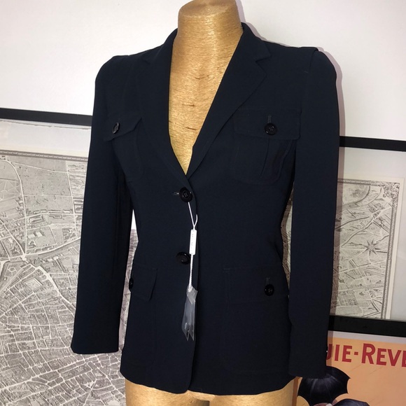 MAXMARA Navy Blue Blazer Size 2-4 - Picture 2 of 16